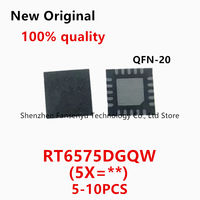 (5-10piece)100% New RT6575DGQW Silk Screen 5X=1J 5X=1E 5X=2K 5X= QFN20 RT6575D Chipset