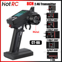 HOTRC CT-8A 8CH 2.4G Transmitter Remote 4/6/8/10CH Gyro Receiver Voltage Return PWM Lamp Control for RC Car Aircraft Tank Boat