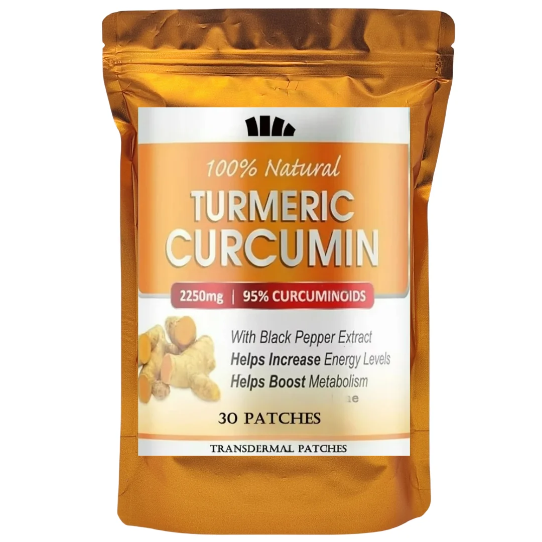 

Куркума с куркумой и черным перцем, трансмиссионные пластыри, улучшенное впитывание, поддержка суставов, 30 пластырей