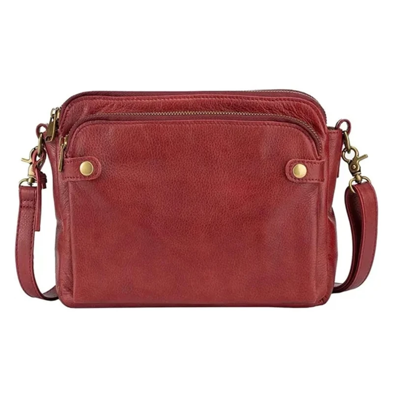 Hot Sale Women Crossbody Bags Three Layers Leather Shoulder Handbag Retro Fashion Purse Multi Pocket Female Clutch Bag