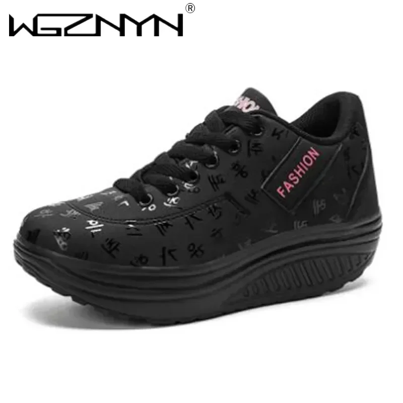 NEW Brand Sneakers Women Rocking Shoes Casual Fashionable Womens Chunky Designer Sneakers Platform Swing Shoes Zapatillas Mujer