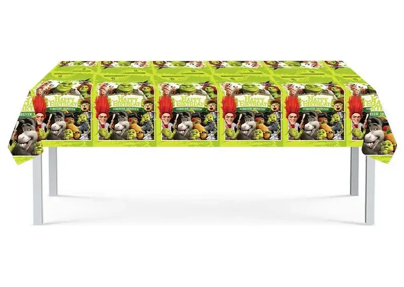 Hot movie Shrek Birthday Party Supply Disposable Banner Cake halloween Hanging Flag  Monster Shrek Balloons Birthday Decoration