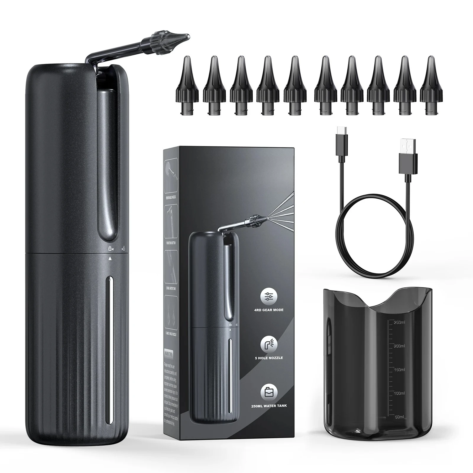 

Customizable Removal Tool Water Powered Wush Ear Cleaner Electric Ear Cleaning Kit with 10 Ear Tips Waterproof