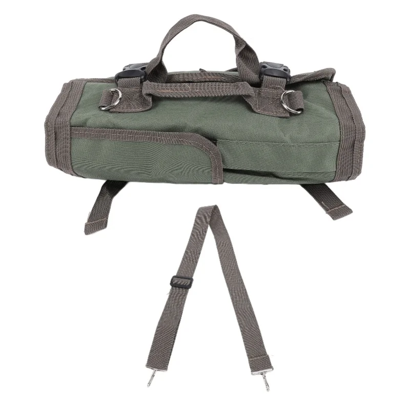

Roll Up Tool Bag Oxford Fabric Water Resistant Large Capacity Portable Roll Up Tool Organizer For Car Truck Boat Motorcycle
