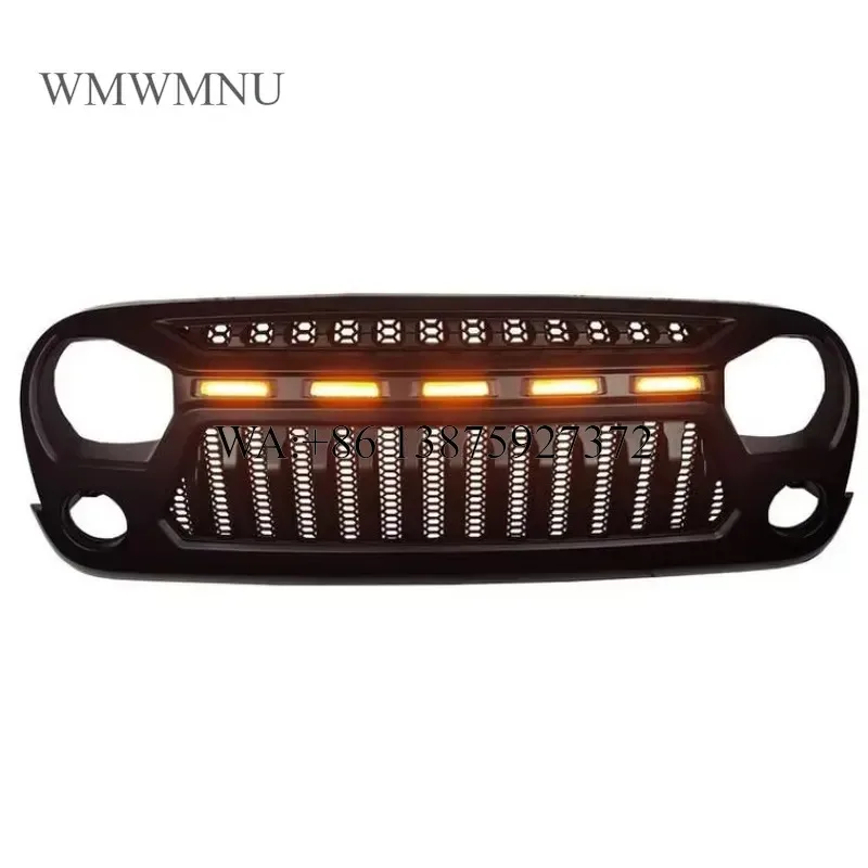 Wmwmnu Hot Sale ABS Front Bumper Grill with LED Lights for 2007-2017 Wrangler JK Car Parts New Condition
