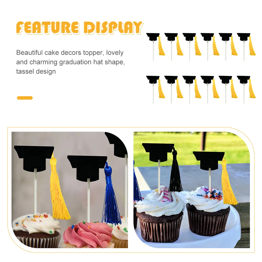 

Graduation Hat Topper Phd Decorations Dessert Party Supplies Safe Excellent Cake Graduation Hat Cupcake Topper Decor