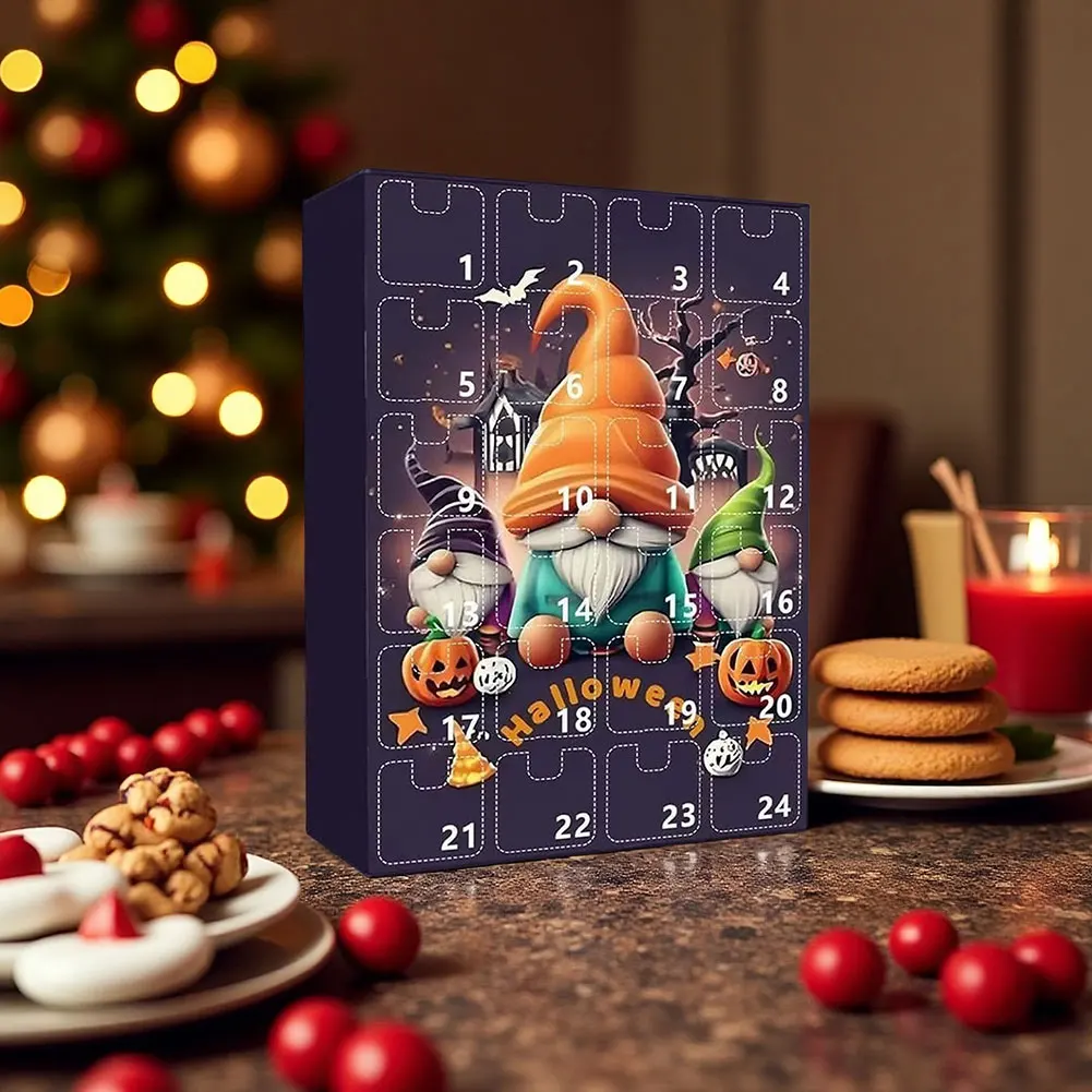 For Halloween Advents Calendar Fashion Countdown Collectible Figures Kit For children' s Bedroom Nightstand Decor