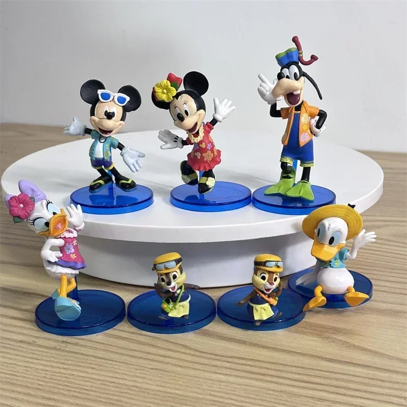 Disney Mickey Mouse Chip & Dale Anime Figures Donald Duck & Daisy Pluto Goofy Pvc Desktop Model Room Decoration Children Gifts