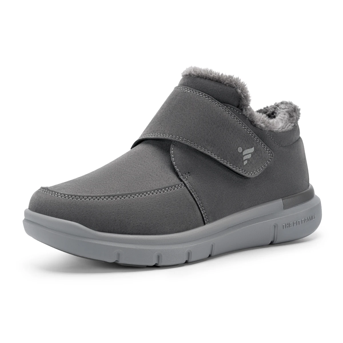 Men'S Wide Toe Box Winter Cotton Boot Plush‑Lined Warm Shoes Insulated Cold‑Weather Wide Width Thermal Footwear for Swollen Feet
