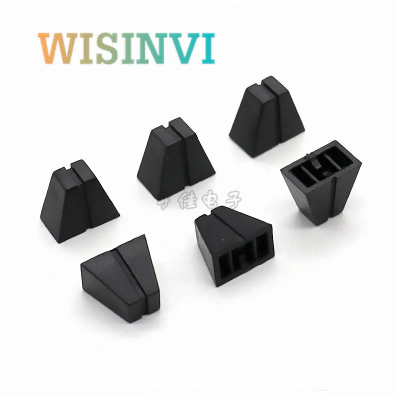 10PCS 12*7*10.5MM Straight Slide Potentiometer Mixer Push Rod Cap Plastic Console Volume Hat Inner Hole 4MM