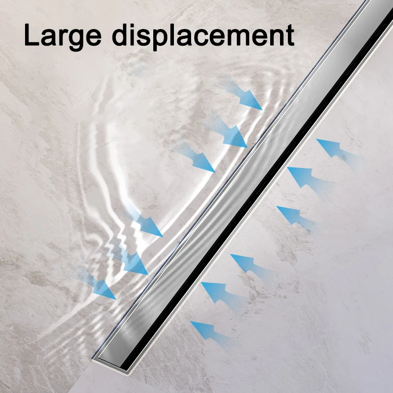 3cm Wide Extremely Narrow Linear Shower Drain Stainless Steel 304 Anti Odor Floor Drain Shower Room Long Strip Drainage