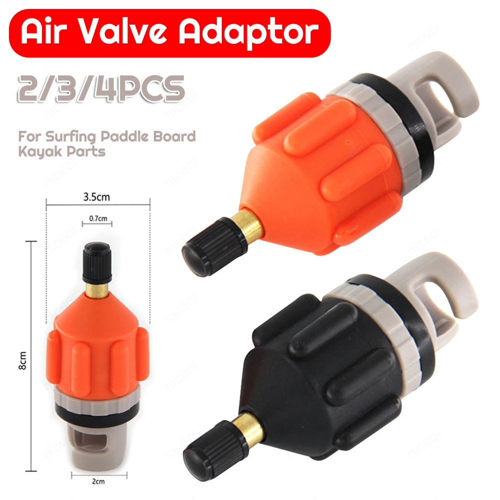 Válvula de aire para bote de remos, adaptador de bomba inflable para tabla de Paddle surf, Kayak, 2 unidades