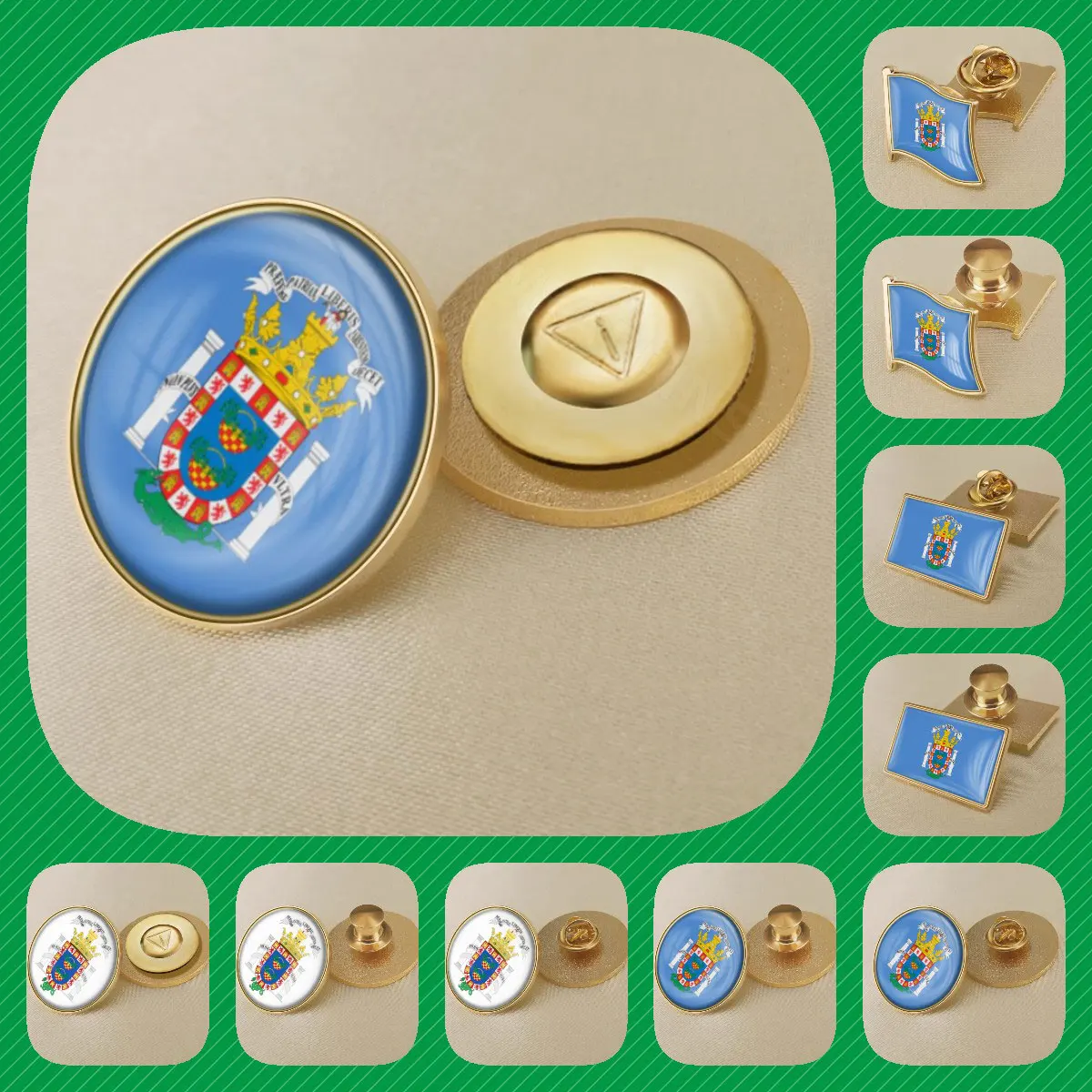 Melilla of Spain Flag Lapel Pins Brooches Badges