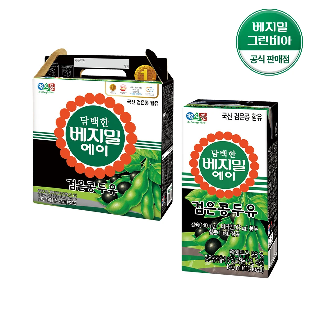 فيجيميل معتدل أ (أ) حليب الصويا والفاصوليا السوداء 190 مل × 16 عبوة #1