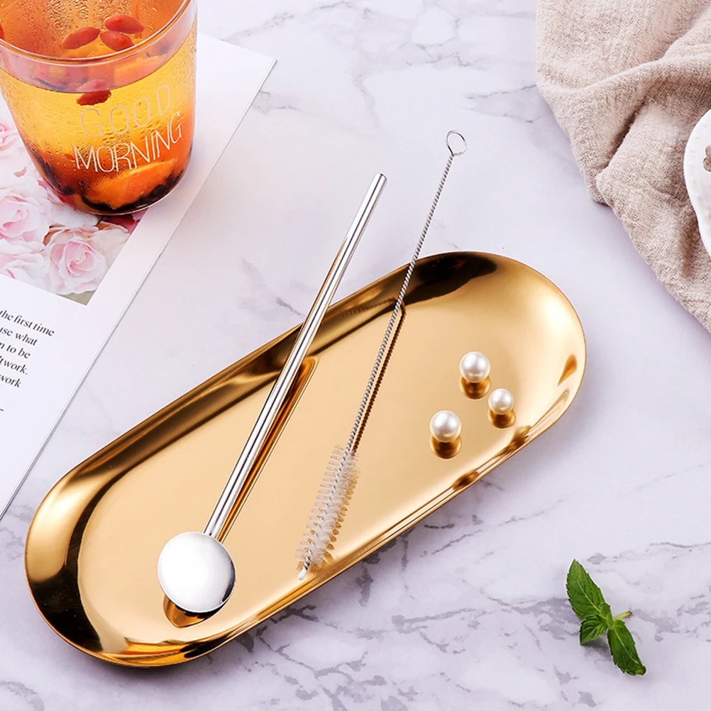 

Stainless Steel 304 Silver Drinking Straw For Coffee Smoothie Cocktail Ice Cream Outdoor Family Party Use Metal Straw