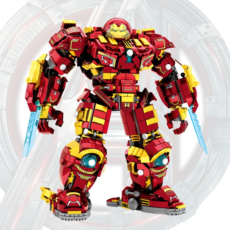 Iron Man Hulkbuster War Machine Superheroes Building Blocks Action Figures Dolls Bricks Set Gifts for Kids Boys Toys Children