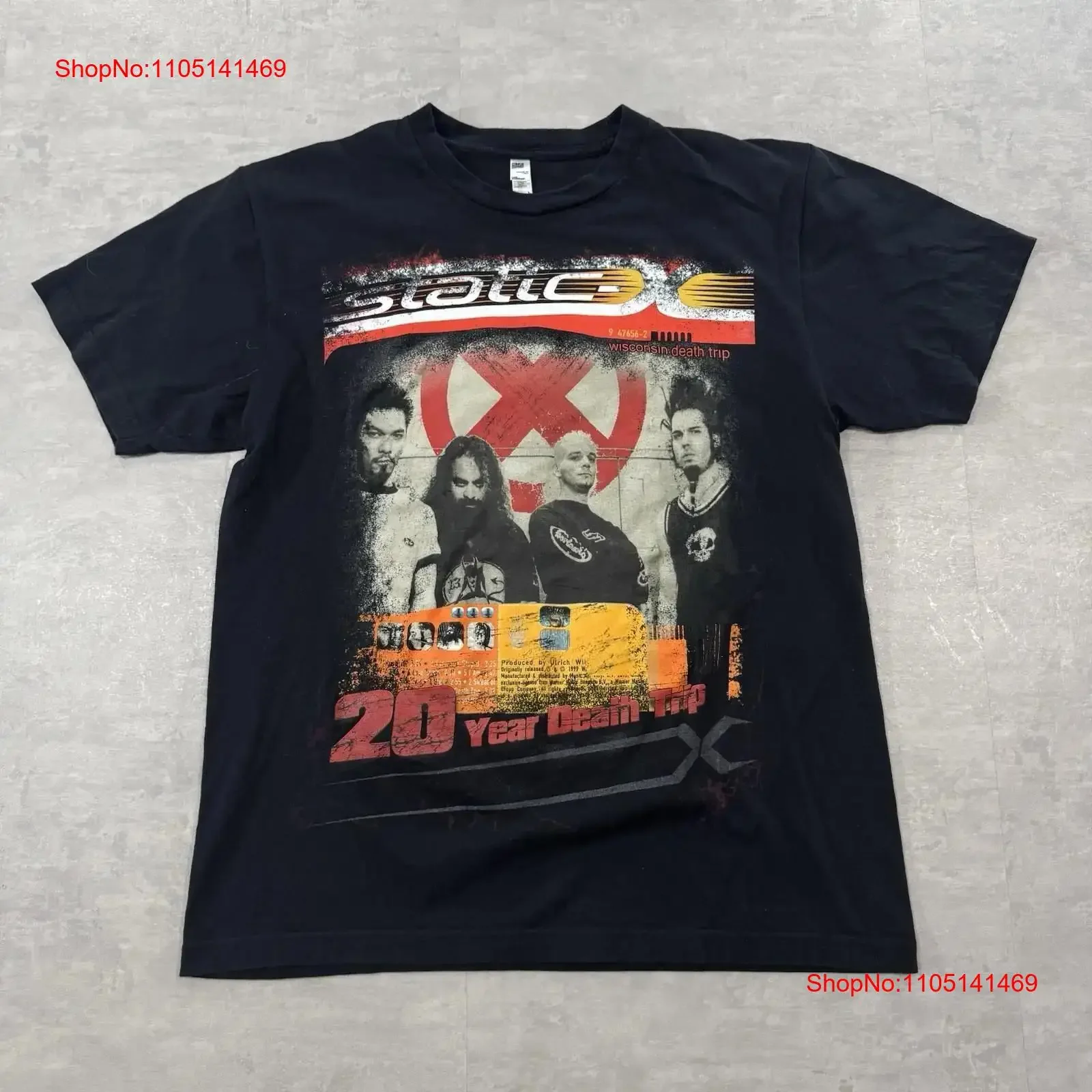 

Статическая футболка Wisconsin Death Trip 2019, большая двусторонняя винтажная стираная модная уличная одежда унисекс с графическим рисунком