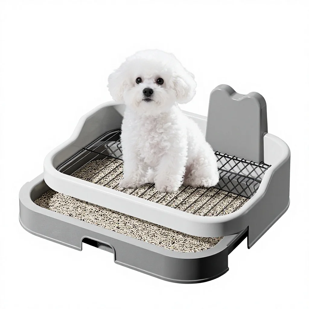 Dog toilet oversized high-edge steel mesh plate anti-urine splash easy to clean cat litter box small shovel
