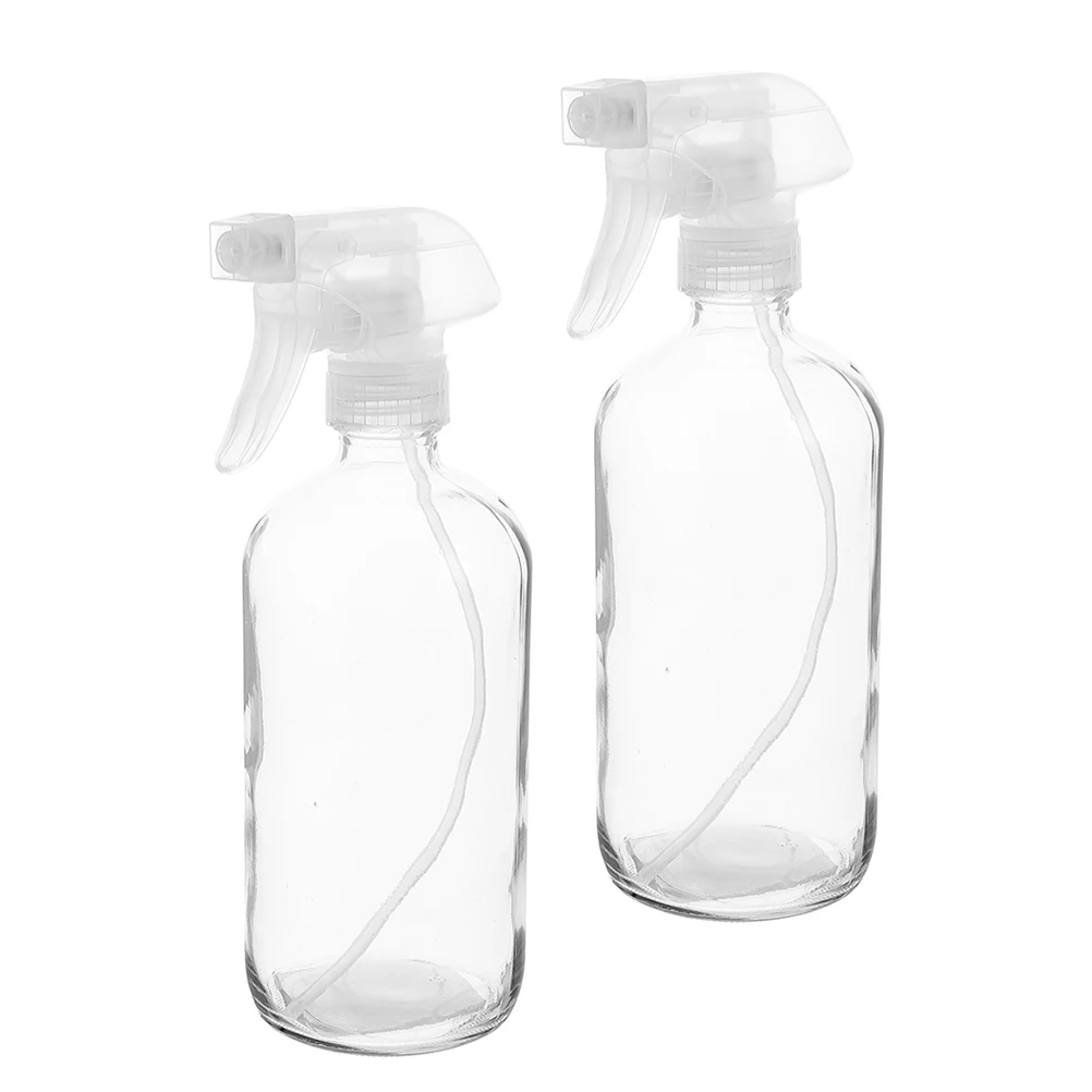 2 قطعة زجاجات رذاذ زجاجية واضحة قابلة لإعادة الاستخدام مانعة للتسرب رذاذ فوهة زجاجات التنظيف الفارغة للنباتات الزهور الاستخدام المنزلي البستنة #4