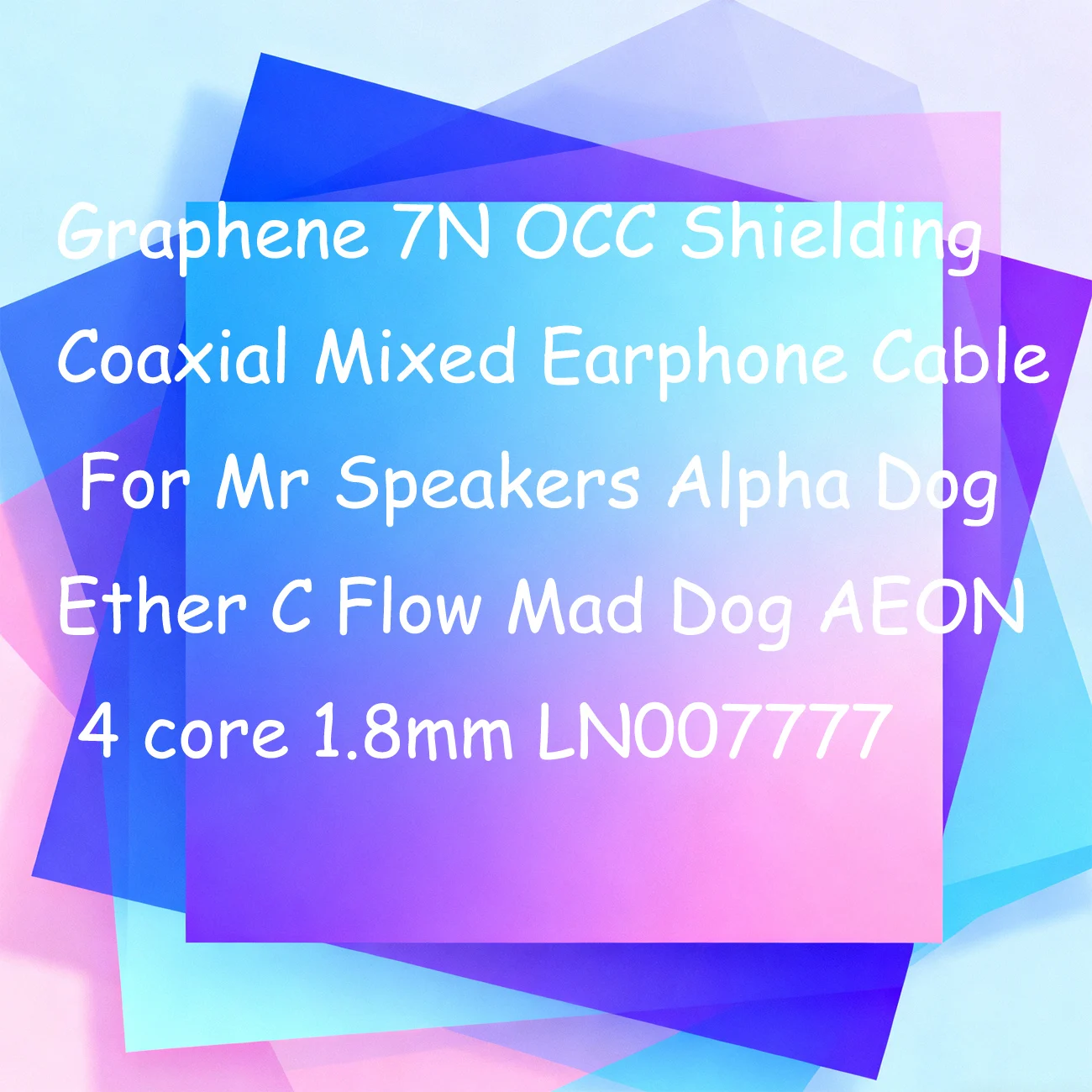 الجرافين 7N OCC التدريع محوري مختلط سماعة كابل للسيد مكبرات الصوت ألفا الكلب الأثير C تدفق جنون الكلب AEON 4 الأساسية 1.8 مللي متر LN007777