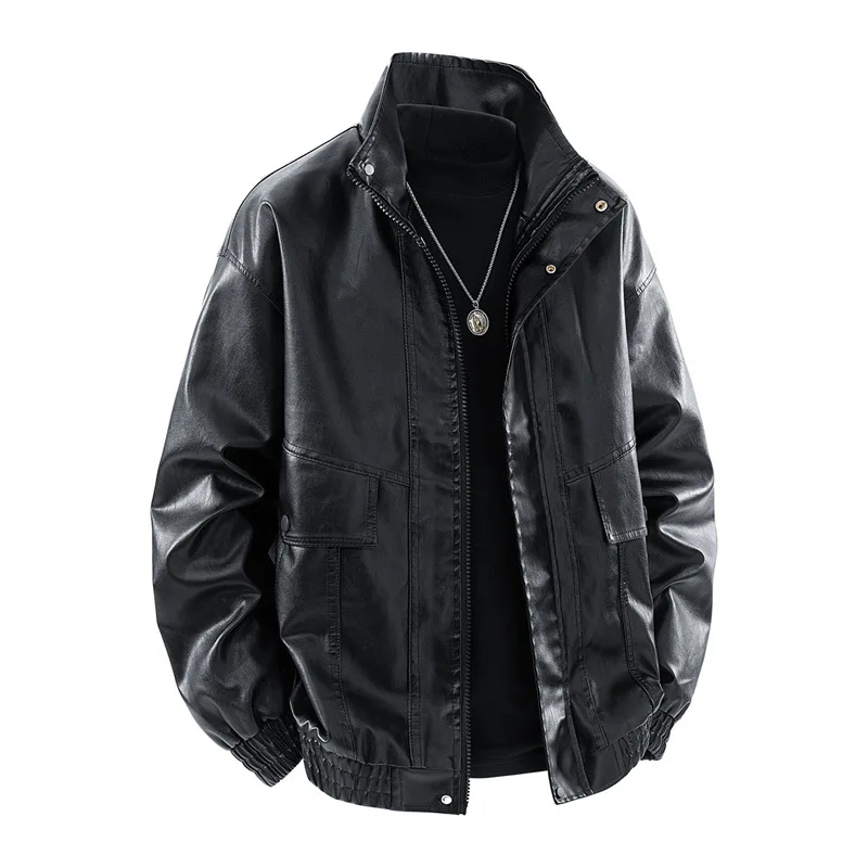 Men's Fashion PU Leather Jacket for Spring And Autumn 2025 - Fine Texture Durability Comfort