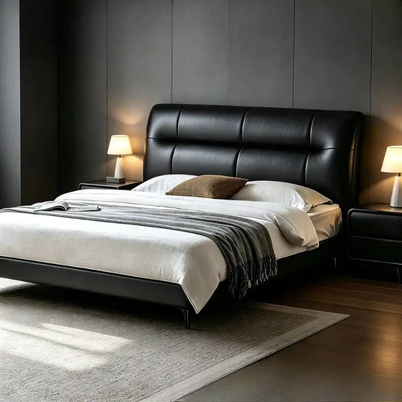 Luxury Upholstered Bedrooms Bed Holder Elegant Wooden Floating Modern Bed Household Bedframes Camas Matrimoniales Furniture