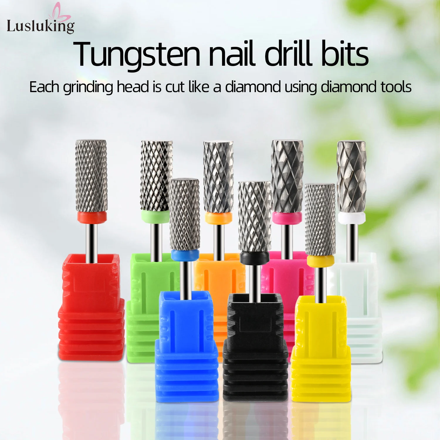 التنغستن الصلب مسمار لقمة ثقب 3/32 "مسطحة رئيس قاطعة المطحنة بت آلة الحفر الكهربائية ل مانيكير باديكير أداة الخشنة حصى #1