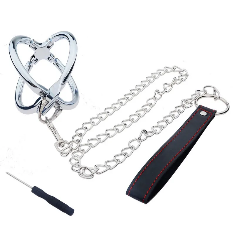 Manyjoy Metal Steel Bondage Cuffs Collar Handcuff Ankle Wrist Cuff Shackl Slave Sex Restraint Necklace Sex Toys for Couple 18+ view 2