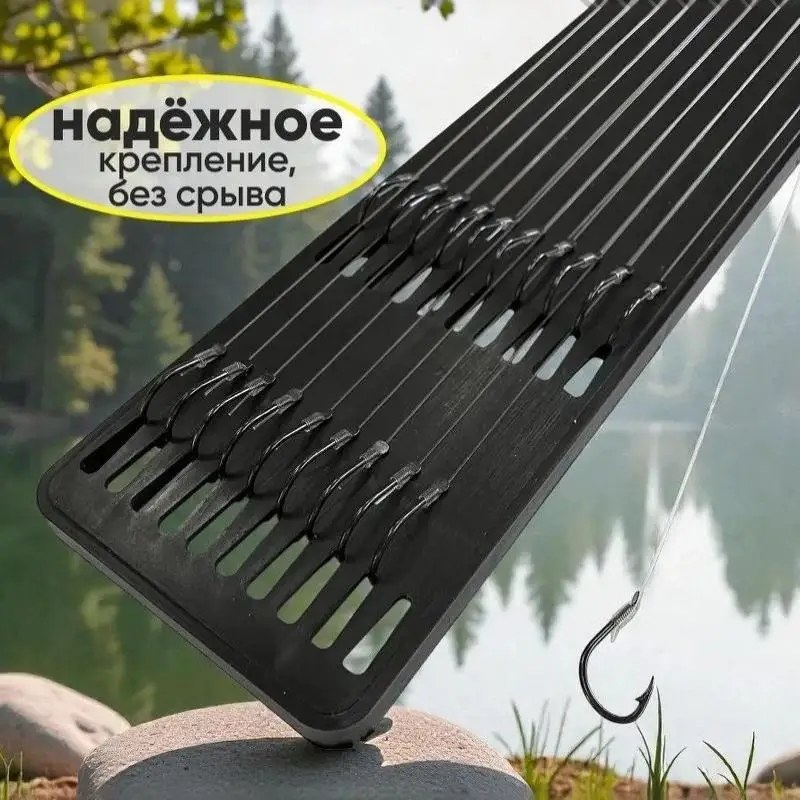 High Strength Carp Tackle 10pcs Double Hooks With Pre Tied Line Thread Swivels Fishing Accessories