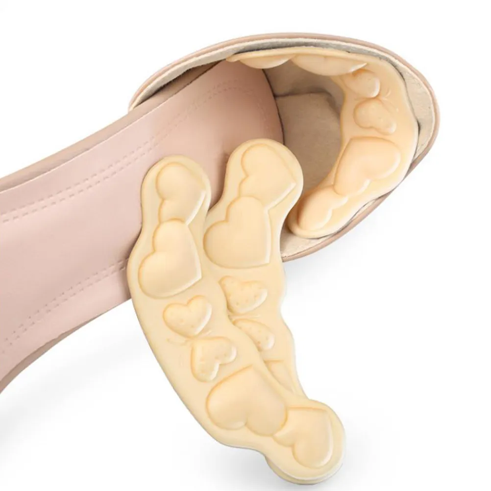 

4Pairs Wear-Resistant Heel Stickers Ergonomic Comfortable Heel Cushions for High Heels Sandals Boots Blister Prevention Slip