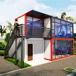 Wide Vision Double Glazed Container House Back Yard Prefabricated Container House Villa Luxury Prefab Office Building House