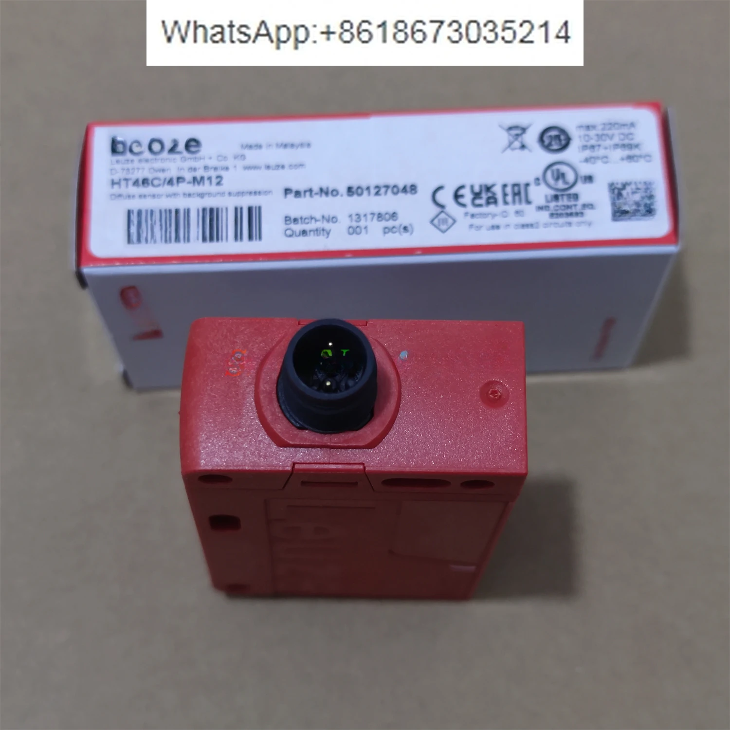 Ht46c/4p-m12 sensor fotoelétrico, 50127048, 1pc