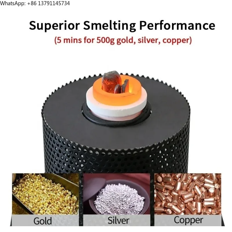

1200 Degrees Lab Portable Gold Melting Furnace Supplier Silver Induction Smelting Machine Copper Casting Oven Jewelry Oven Tools