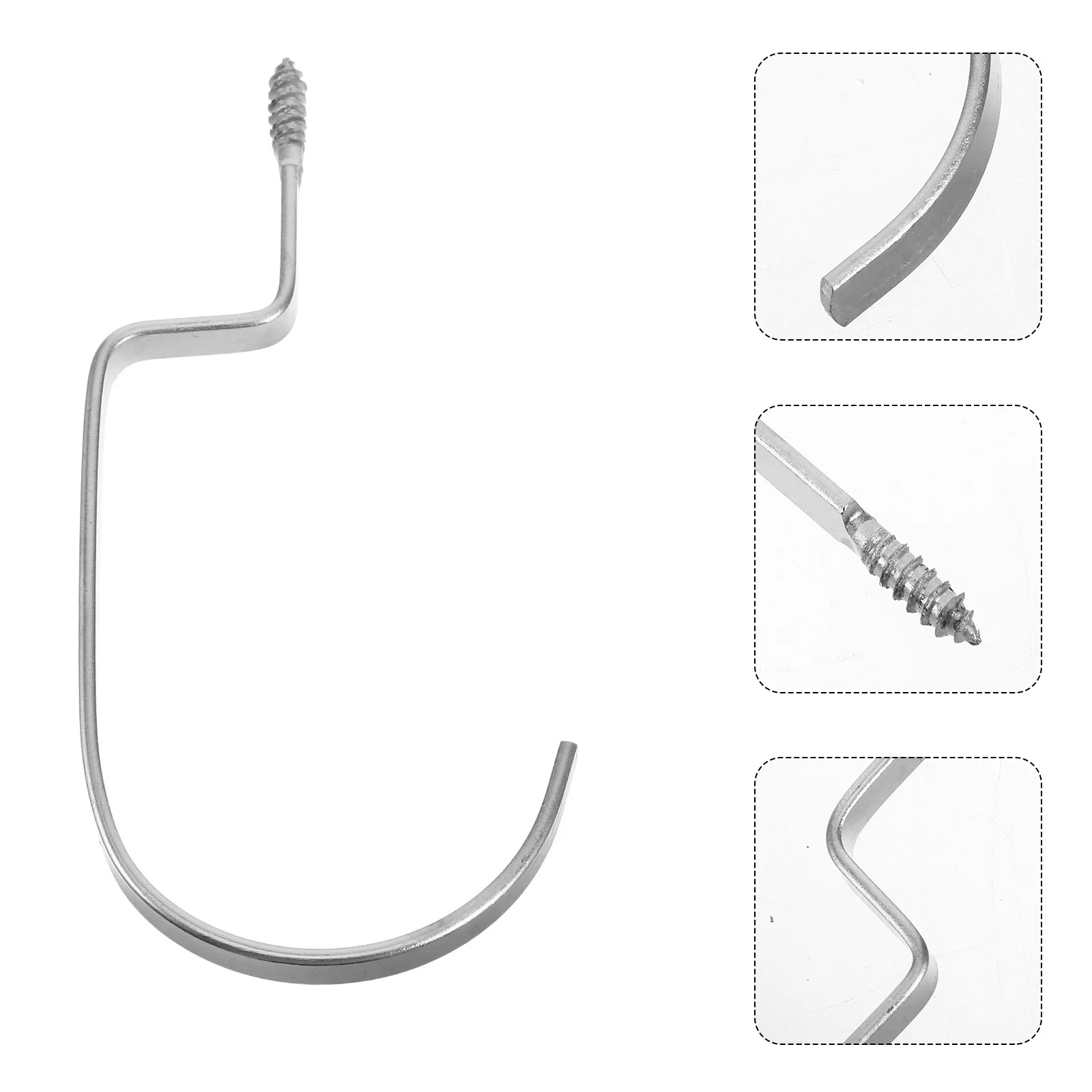 

20Pcs Heavy Duty Flat Metal Screw-in Hooks for Clothes Hangers Shirts Pants Wardrobes Storage Solutions Screw-in Clothes Hook