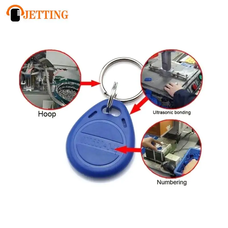 Tag RFID regravável e gravável pode copiar EM4100, proximidade Token Keyfobs, Keyfobs aleatórios, 125kHz, 5pcs