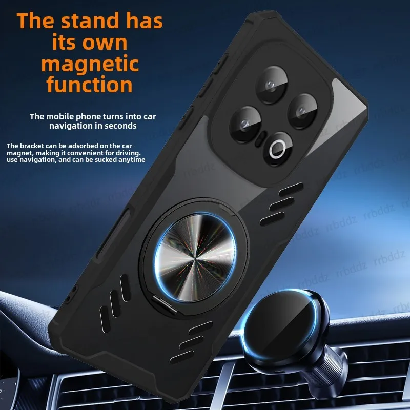 For VIVO IQOO 13 Strong Magnetic Case -360 ° Rotating Ring Heat Dissipation Phone Case