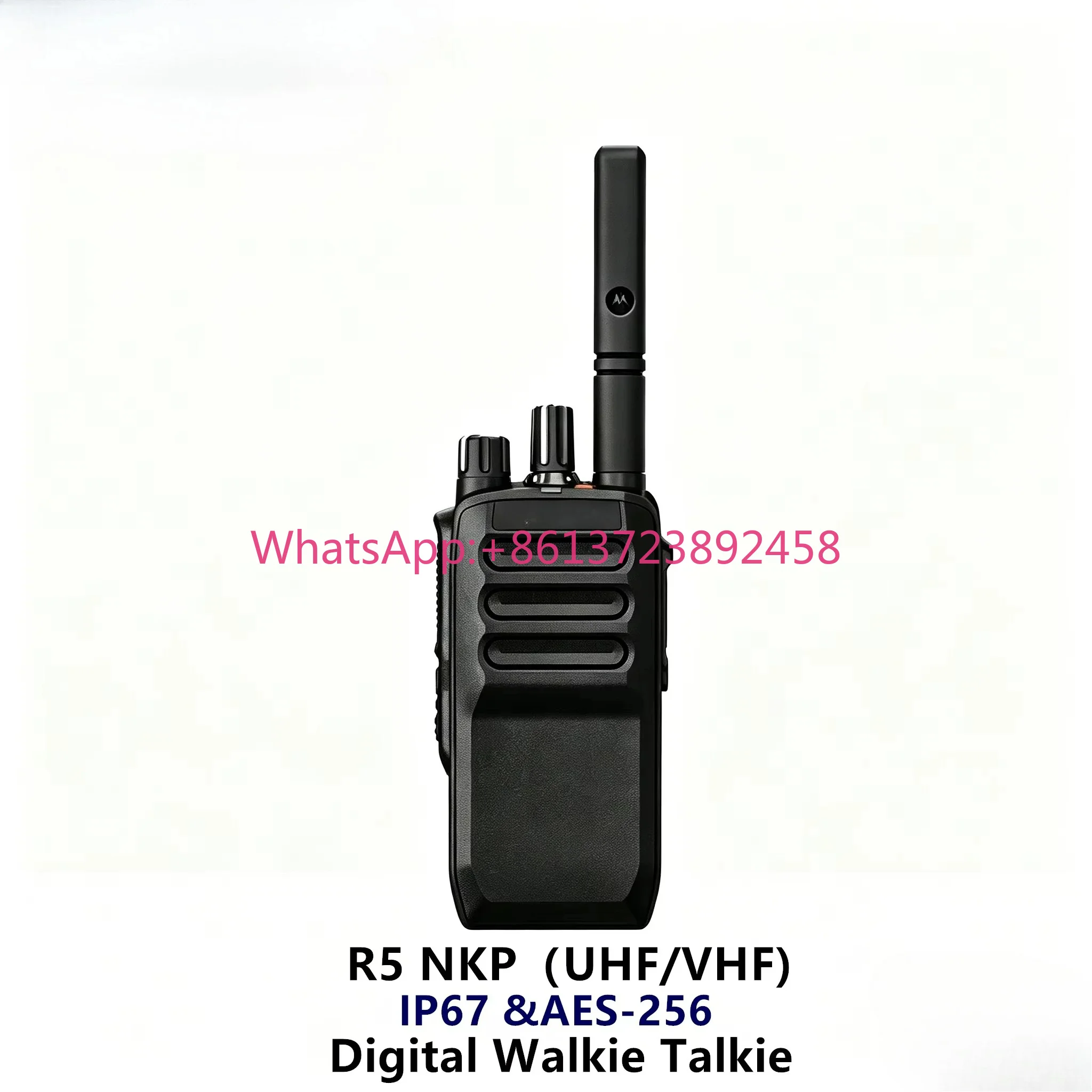 R5 NKP IP67 Waterproof Digital Interphone UHF VHF AES-256 Handheld Portable Radio Intercom for Long Distance
