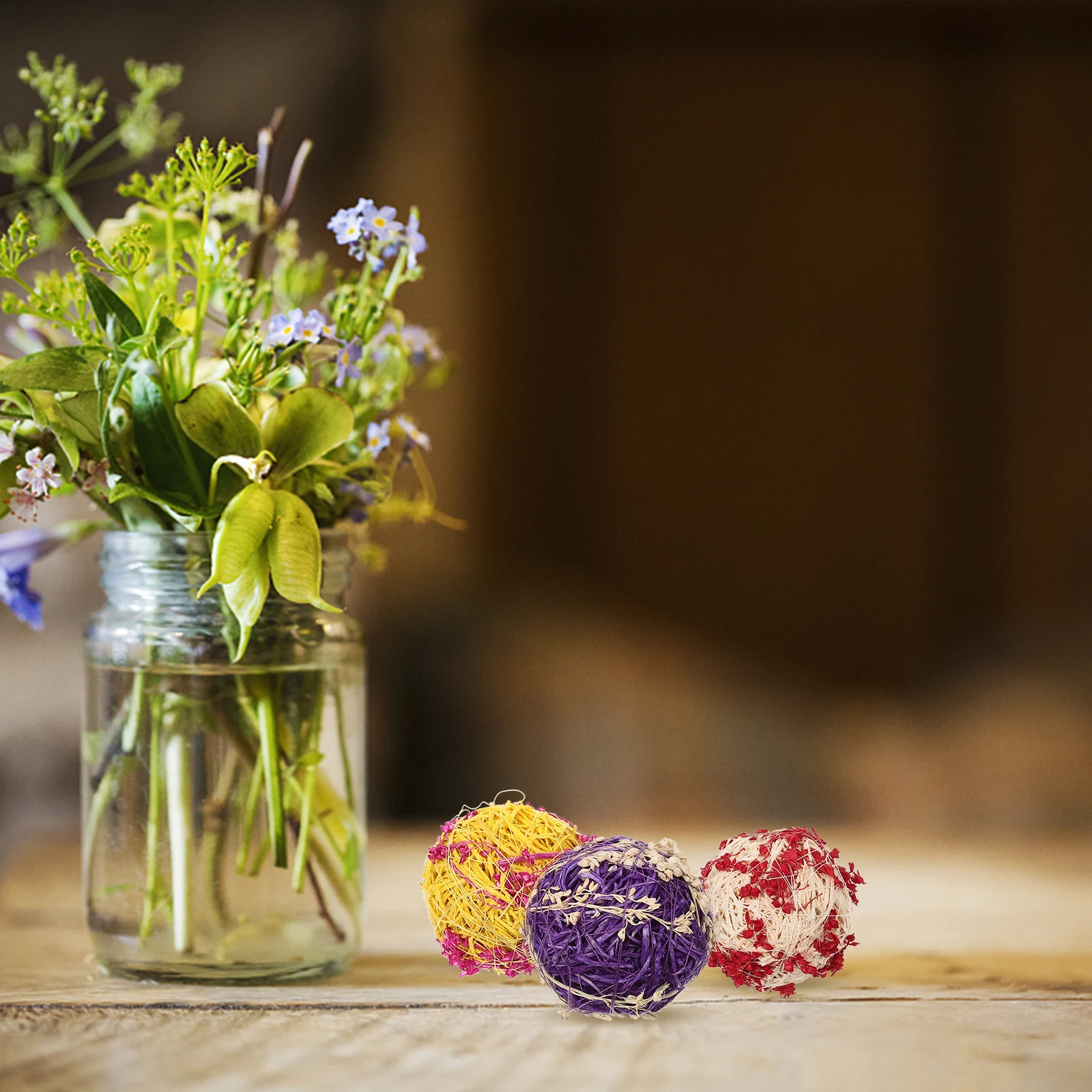 

15Pcs Rattan Balls Decorative Delicate Craft Wedding Party Centerpiece Home Decor Vase Bowl Filler Photo Prop Rattan Balls