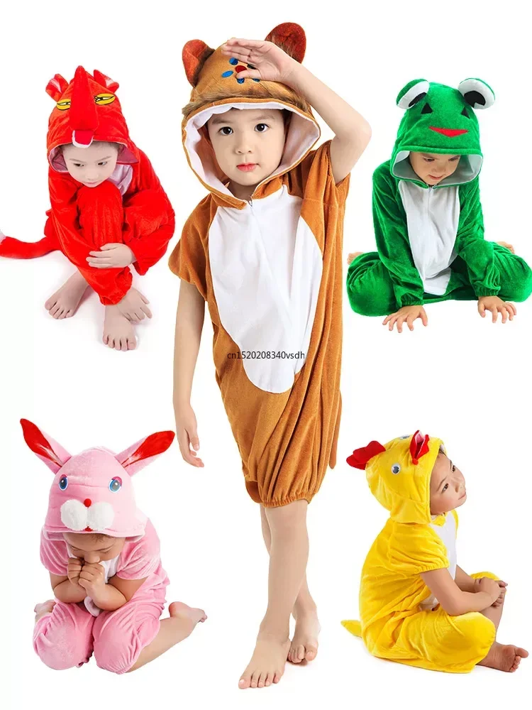 Cute Kids Animal Dinosaur Kugurumi Costume Cosplay Boys Child Green Black Kindergarten School Party Student Game Role Play Suit