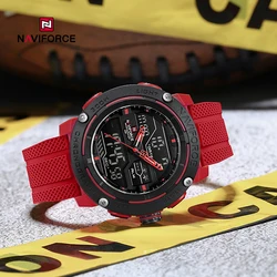 NAVIFORCE New Style Quartz Watch For Man Casual Simple Silicone Strap Male Clock 5ATM Waterproof Luxury Man Sports Watches 2025