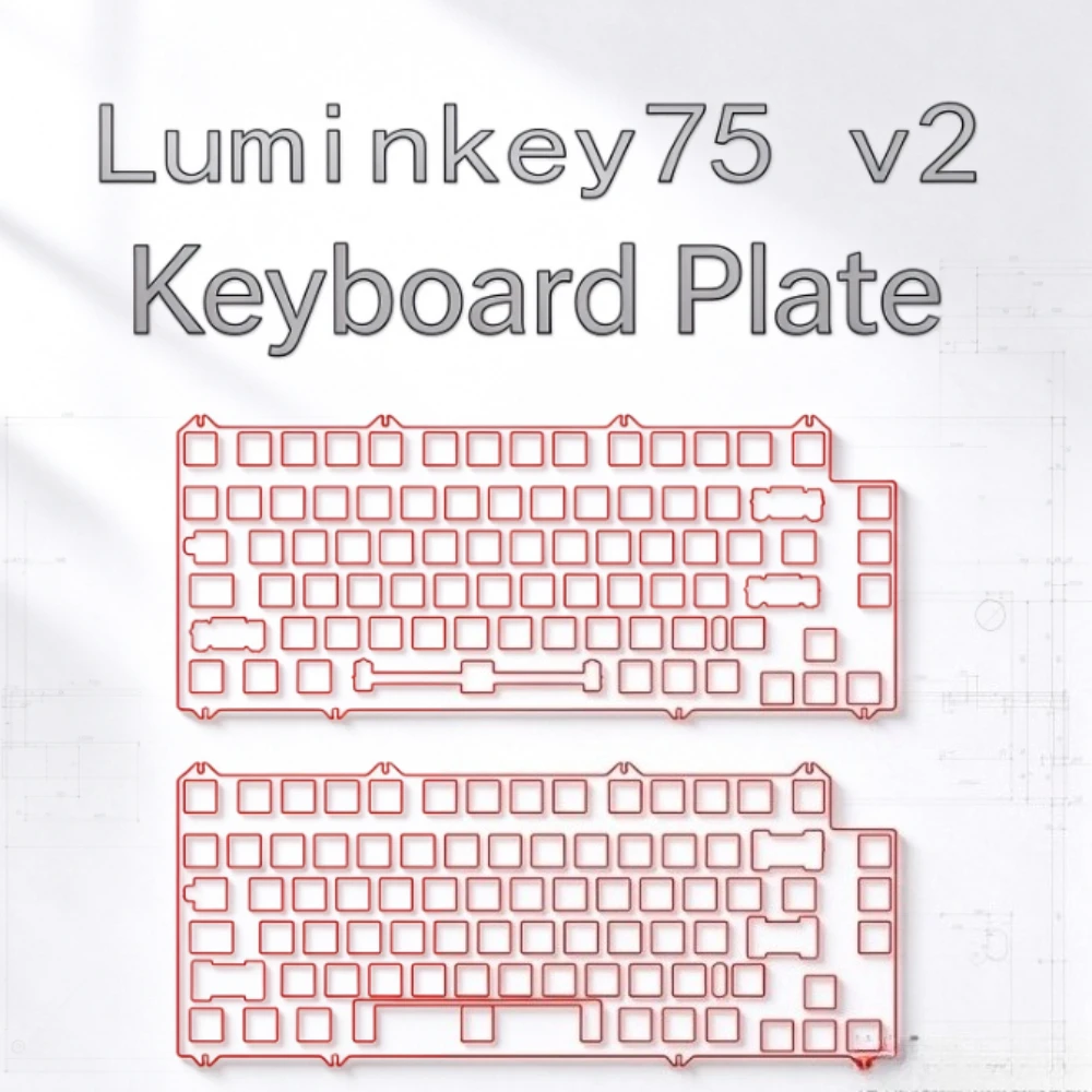 For Lunminkey75 V2 Keyboard Positioning Plate Customized PC POM PP Aluminum Black Silver Stainless Steel Keyboard Accessories