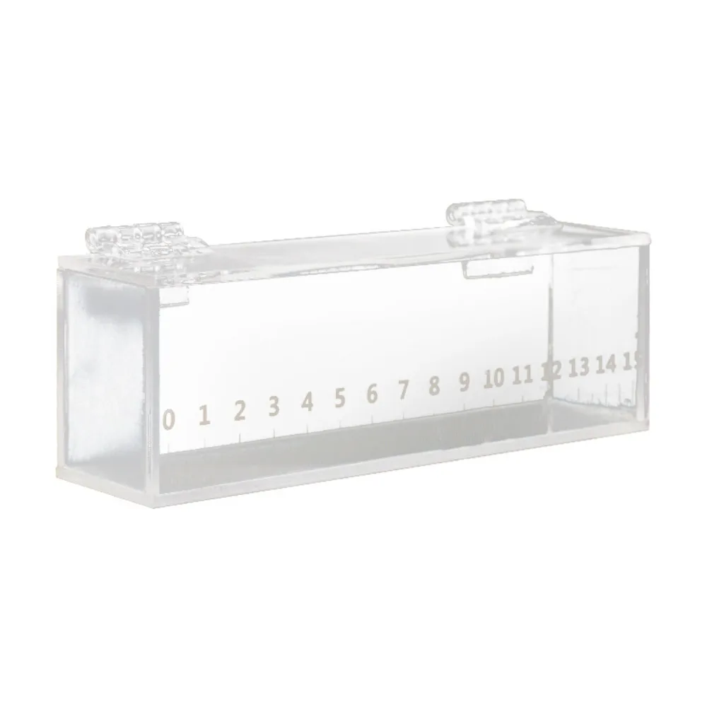 Acrylic Fish Viewing Box High Transparent Graduated Ruler Acrylic Fish Tank Hinged Lid Fish Observation Container Outdoor