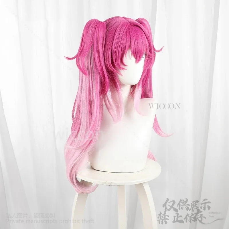 DY20루파 지라이 케이 소녀 코스프레 게임 윈터링 웨이브 애니메이션 핫핑크 트윈 포니테일 그라데이션 Y2K 헤어 할로윈 파티 코스튬 커스텀