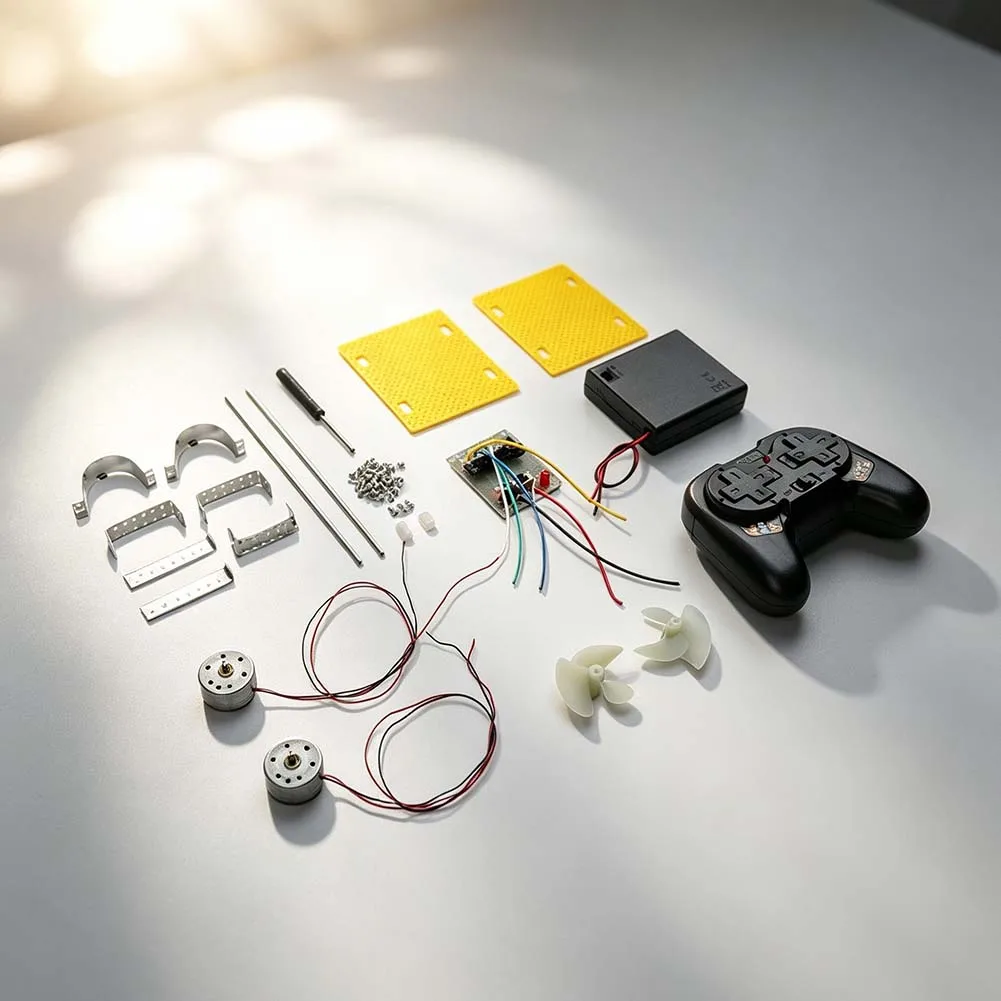 RC Boat Kit for Model Building with 2.4G Dual 300 Motors Drive Board and Mechanical Parts RC Boat Kit for Model