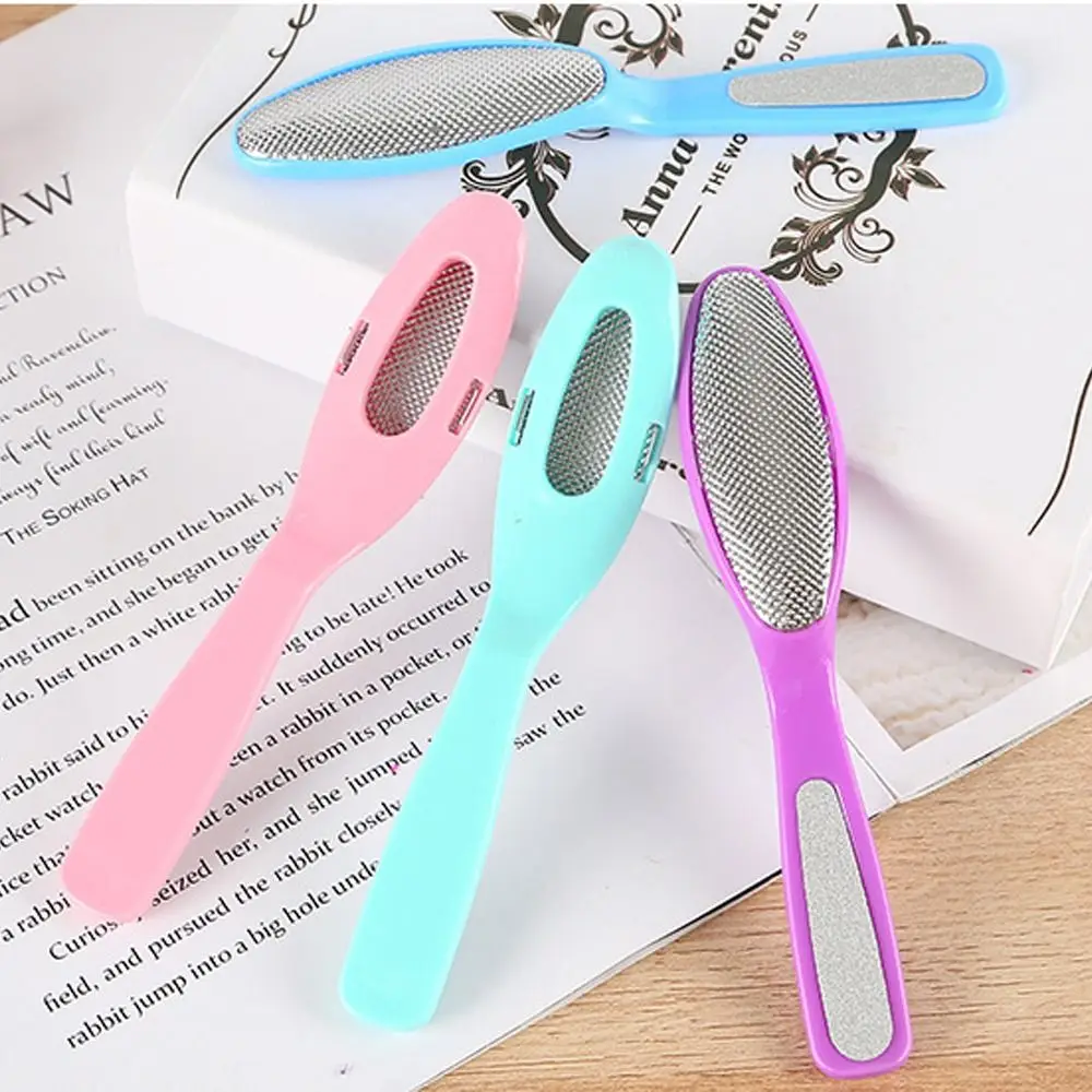 Herramienta de fregado de talón de acero inoxidable duradera, molinillo de pie multifuncional de mano, removedor de callos, lima de amoladora de pies, herramienta de cuidado de pies