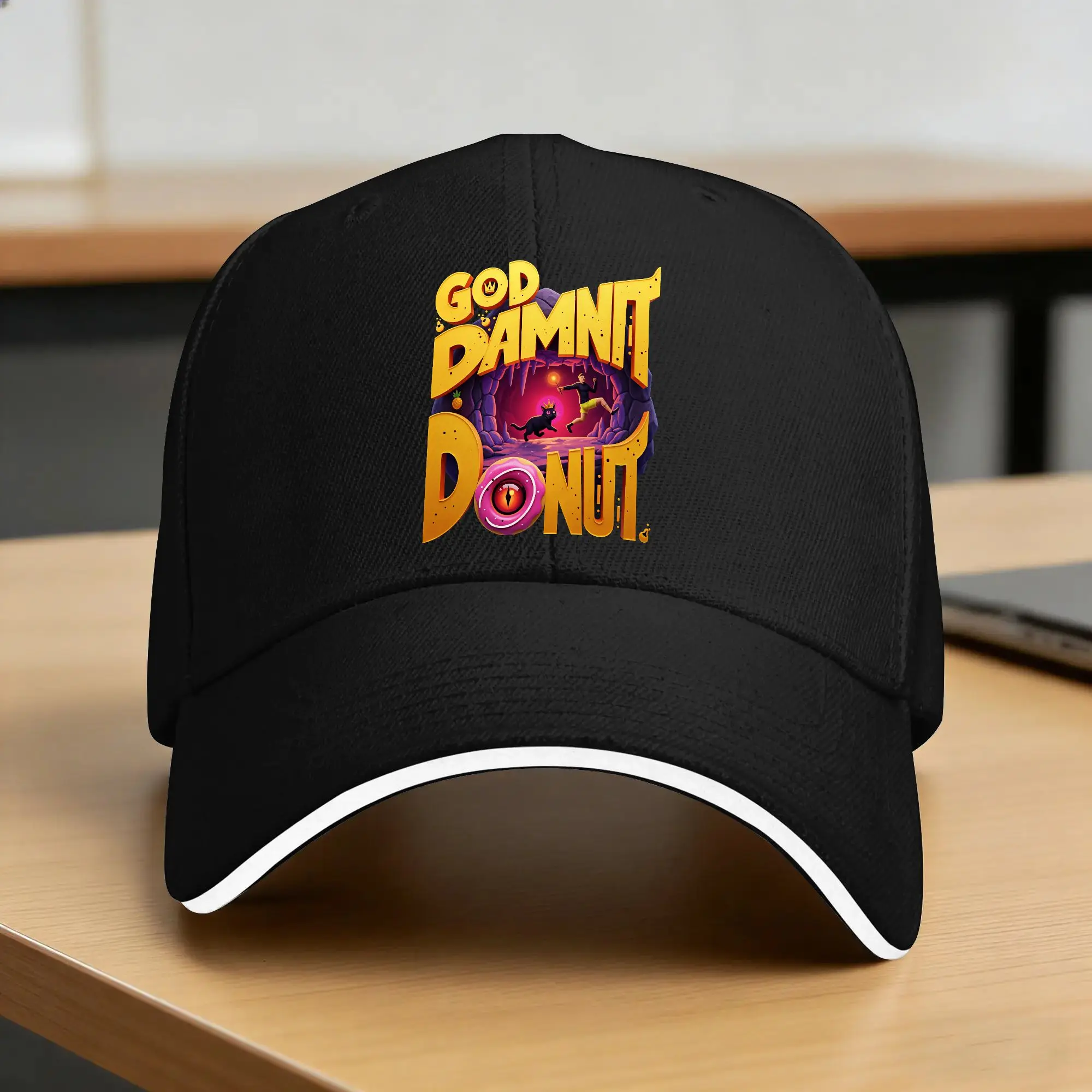 Summer Casual Baseball Cap Dungeon Crawler Carl God Damnit Donut LitRPG Design Hunting Camping Trucker Hat Fashion Baseball Caps