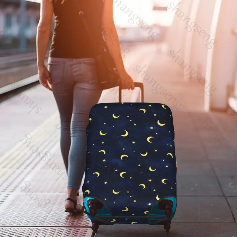 

Stars Moons printing Thick Elastic Luggage Protective Cover Zipper Suit For 18-32 inch Bag Suitcase Covers Travel Accessories