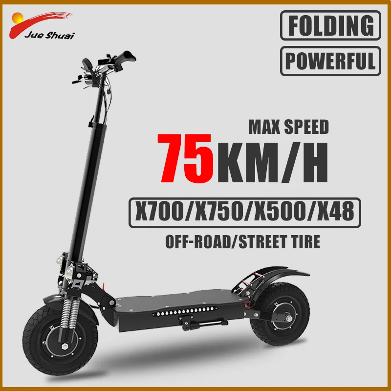 X700 Folding Electric Scooter 75KM/H Top Speed E Scooter 3200W Max Power Dual Motor Off-Road Tire