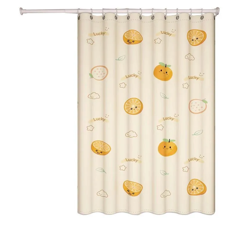 Bathroom Curtain Waterproof Cloth Mold Proof Non Perforated Toilet Shading Curtain Shower Partition Curtain Without Pole ZI725
