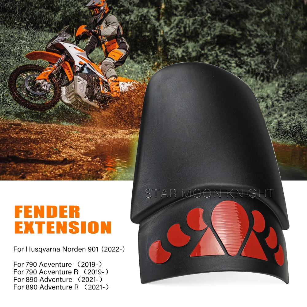 For Husqvarna Norden 901 For 790 Adventure / R (2019-) For 890 Adv R 2021- Rear Wheel Fender Extender Mudguard Hugger Extension